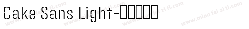 Cake Sans Light字体转换